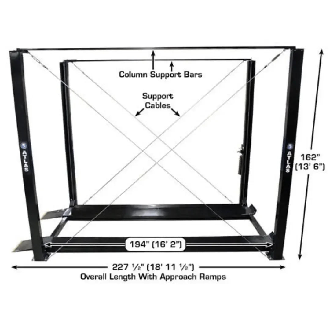 Atlas Garage PRO7000ST Super Tall 7,000 lb. Capacity 4-Post Lift Atlas