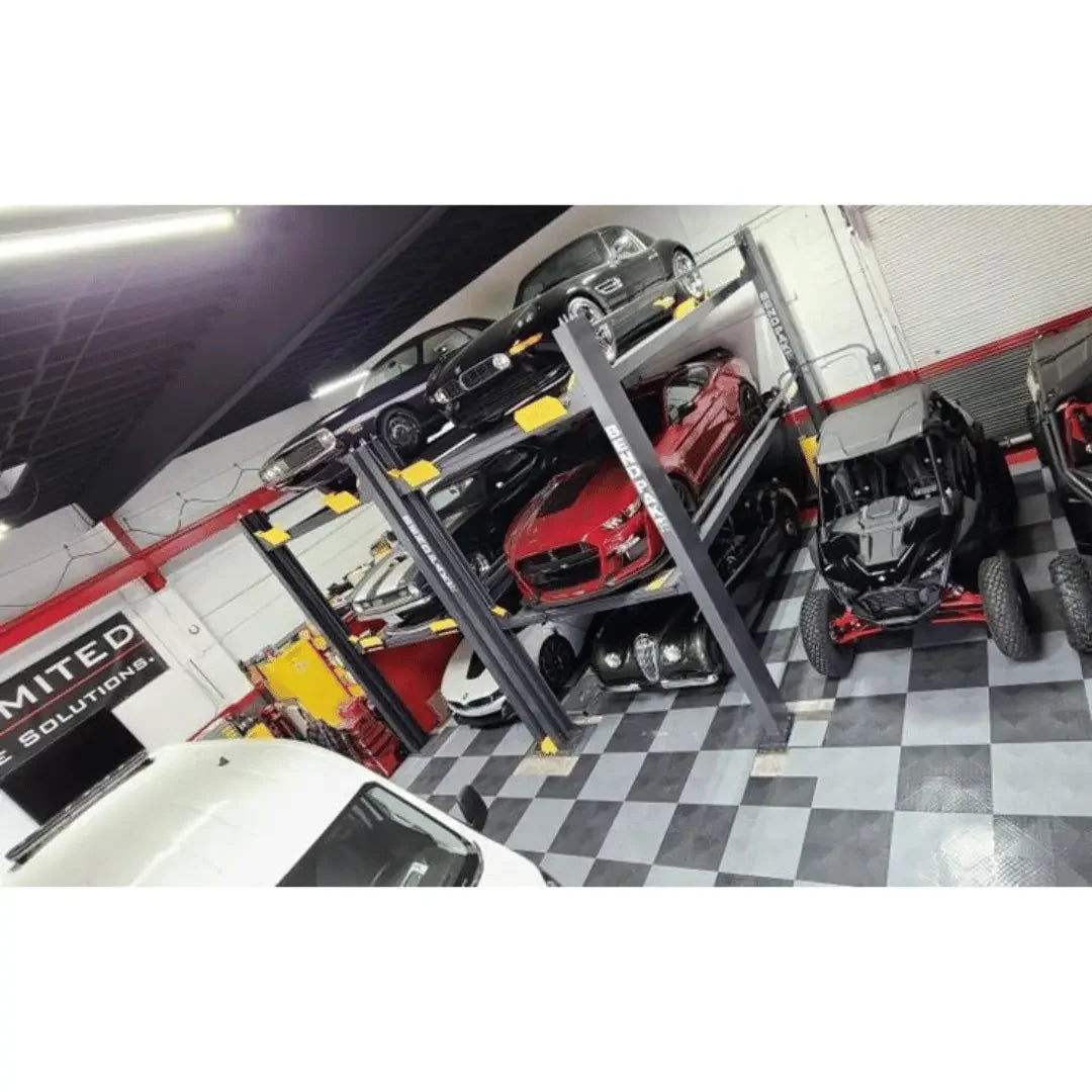 BendPak HD-973PX 9,000 and 7,000 Lb. Capacity Three-Level Parking Lift - Mechanic Super Store