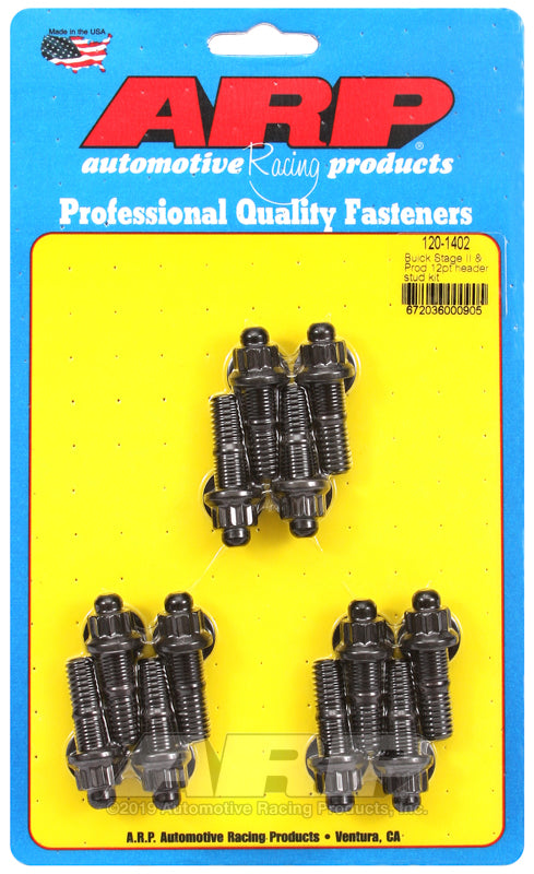 Buick Stage II & Prod 12pt header stud kit
