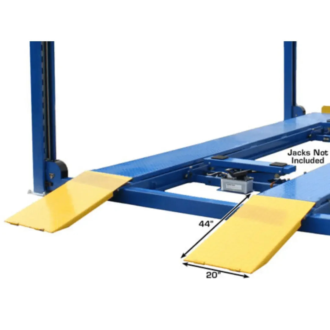 Atlas 412 12,000 lb Commercial 4-Post Lift + RJ6 Jacks Combo - Mechanic Super Store