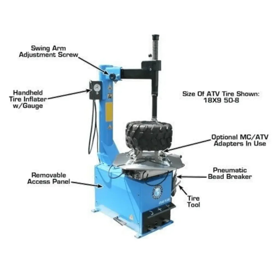 Atlas WB11 Wheel Balancer TC289 Motorcycle Tire Changer Combo - Mechanic Super Store