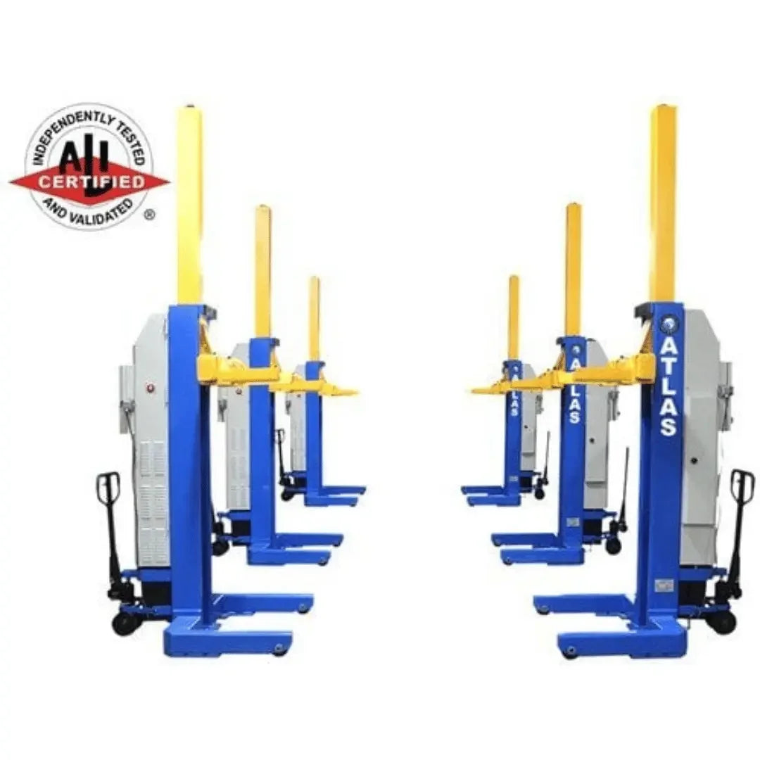 Atlas 111,000 LB. ALI Certified Battery Powered Mobile Column Lift System - Mechanic Super Store