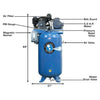 Atlas Air Force AF8 5HP 80 Gallon Two Stage 5HP Commercial Grade Air Compressor Atlas