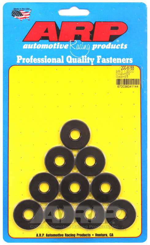 3/8 ID 1.20 OD chamfer black washers