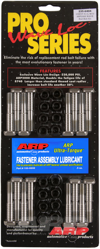 BB Chevy 8.1L M10 ARP2000 pro wave-loc rod bolt kit