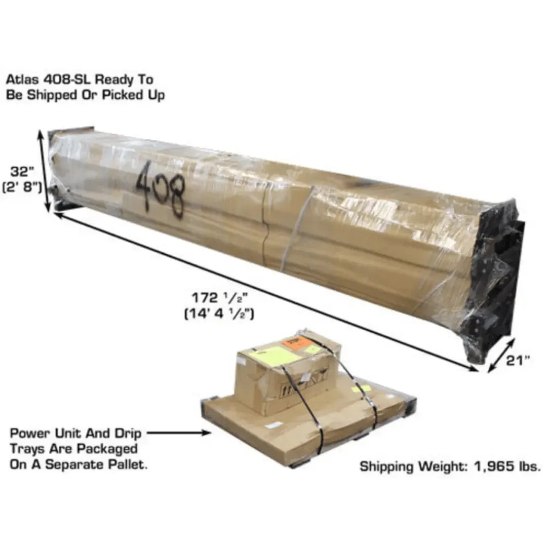 Atlas PREMIUM 408SL 4 Post Lift + RJ35 Sliding Jacks Combo Atlas