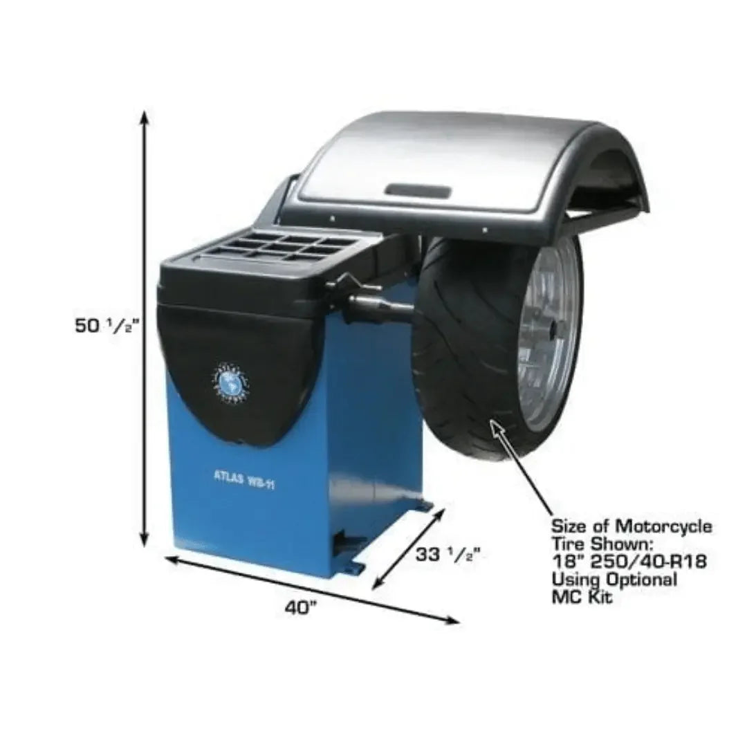 Atlas WB11 Wheel Balancer TC289 Motorcycle Tire Changer Combo - Mechanic Super Store