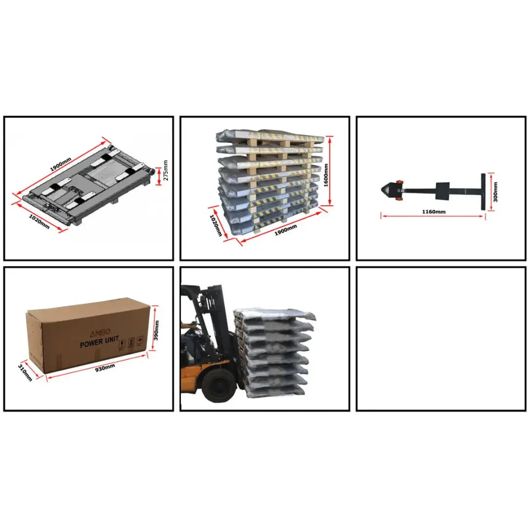 Amgo MR06 6,000 lb Mid-Rise Portable Scissor Lift AMGO Hydraulics