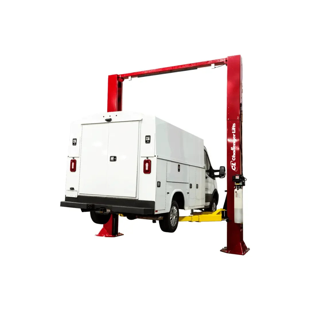 Challenger Lifts CL16-2-3S 16000 lbs 2 Post Heavy-Duty Lift on a white background - Mechanic Super Store