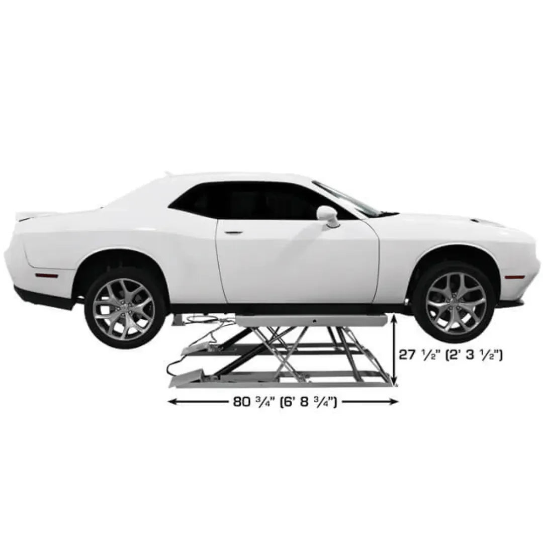 Atlas 6PL Open Center Low Rise 6,000 lb Capacity Scissor Lift - Mechanic Super Store