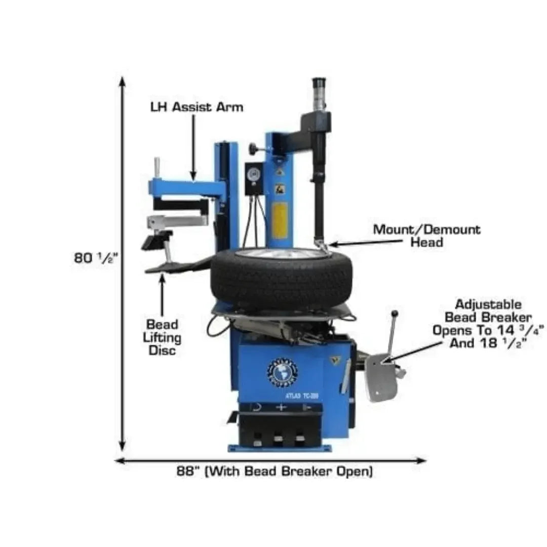 Atlas TC289LH Tire Changer with Assist Arm - Mechanic Super Store
