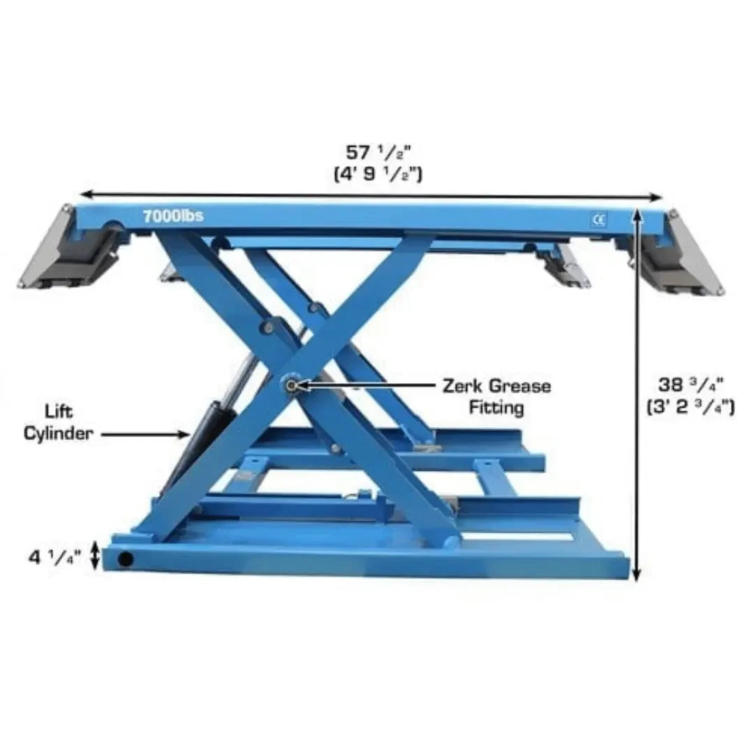 Atlas 7K-Kwik-Bay Portable Mid-Rise Scissor LIft 7,000 lb - Mechanic Super Store