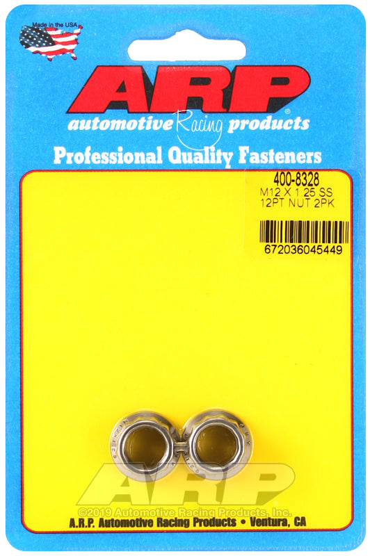 M12 X 1.25 (.750 collar) SS 12pt nut kit