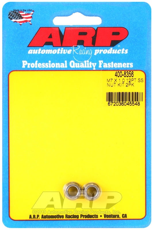 M7 X 1.00 (M9 wr) SS 12pt nut kit
