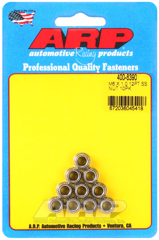M6 X 1.00 (M8 wr) SS 12pt nut kit