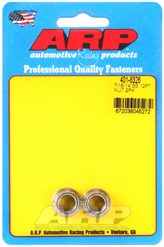 7/16-14 SS 12pt nut kit