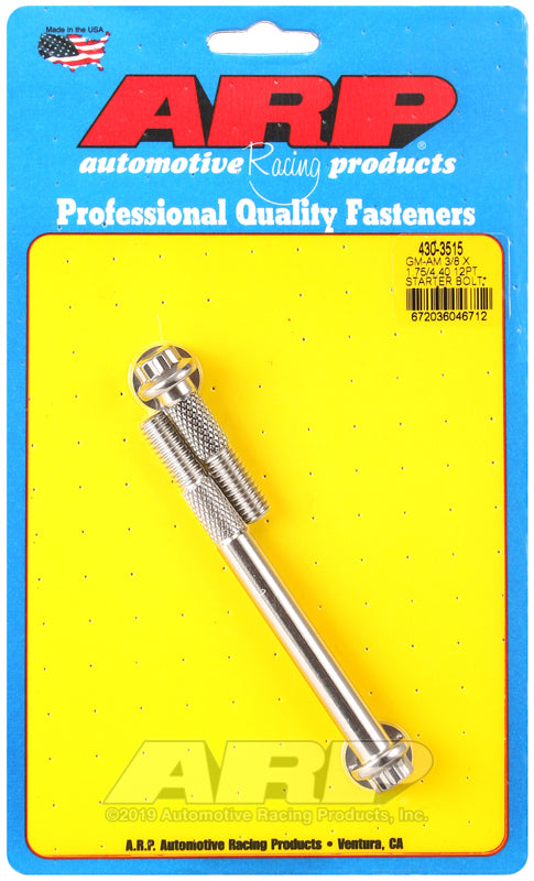 GM 3/8 X 1.750/4.400 12pt SS starter bolt kit