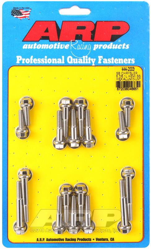 SB Chrysler 5.7/6.1L Hemi hex aluminum intake manifold bolt kit
