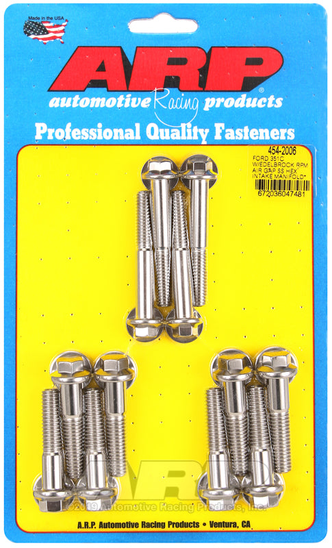 Ford 351C w/Edelbrock RPM air gap hex intake manifold bolt kit