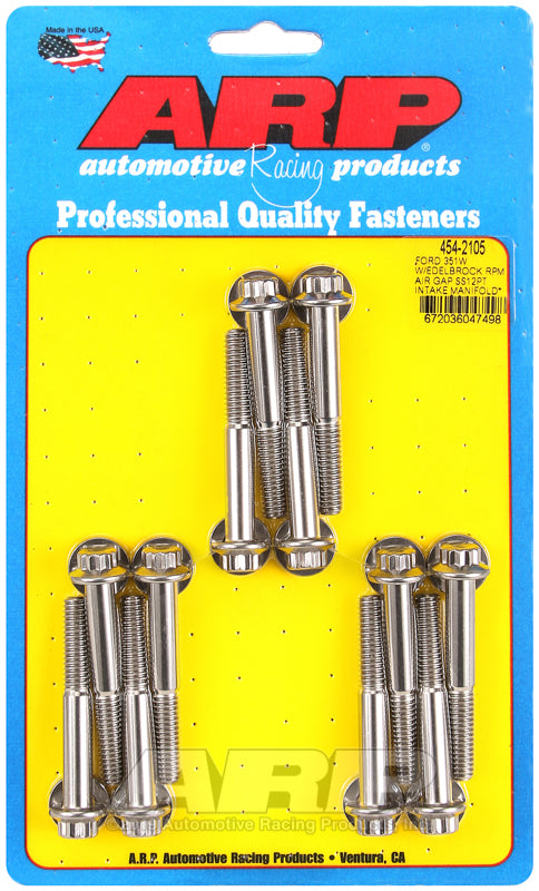 Ford 351W w/Edelbrock RPM air gap 12pt intake manifold bolt kit