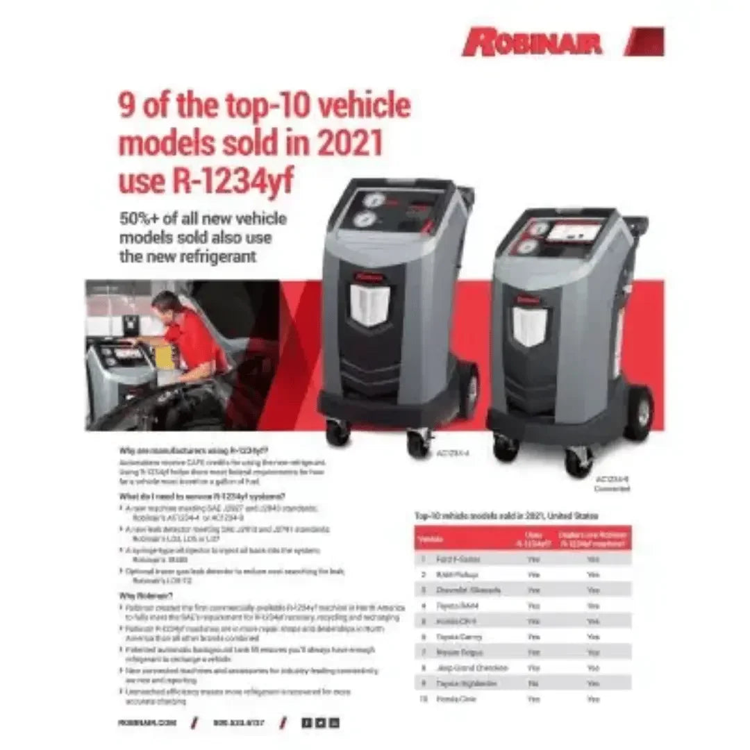 Robinair Premier R-1234yf Recover, Recycle and Recharge, RRR AC Machine - Mechanic Super Store