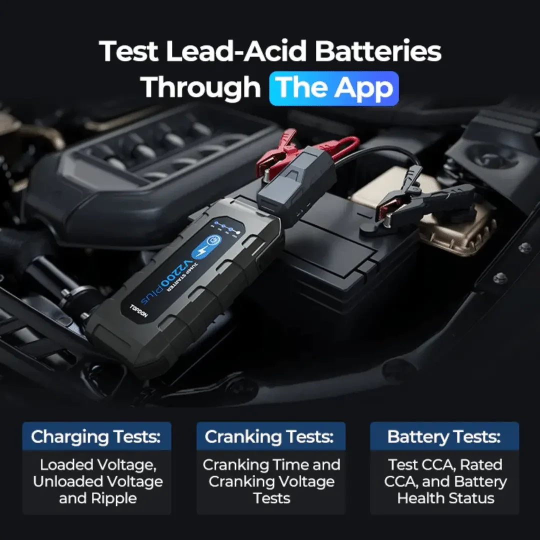 Topdon USA V2200Plus 2-in-1 Jump Pack & Battery Tester Topdon