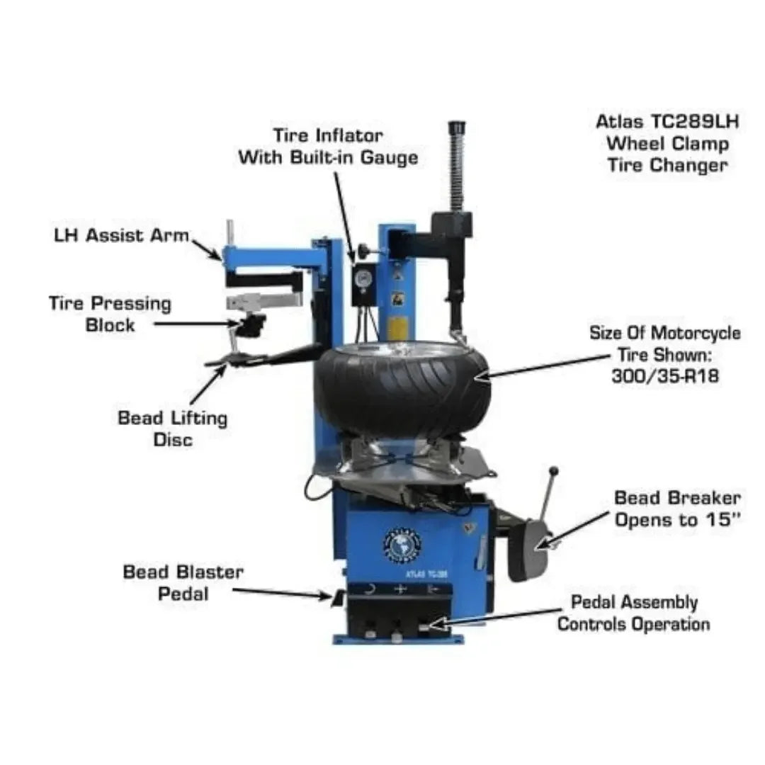 Atlas TC289LH Tire Changer with Assist Arm - Mechanic Super Store
