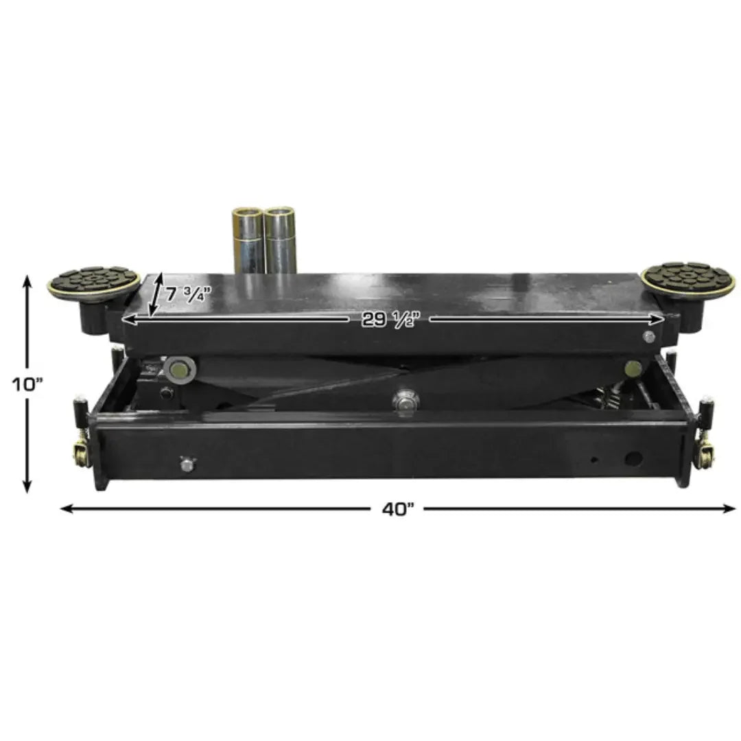 Atlas 414 14,000 lb Commercial 4-Post Lift + RJ8 Rolling Bridge Jacks Combo - Mechanic Super Store