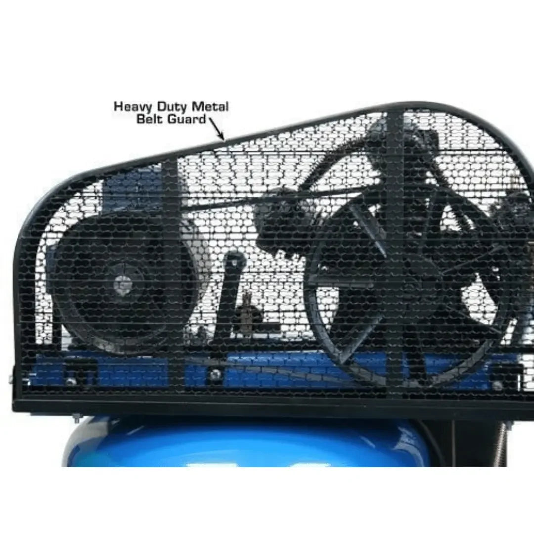 Image of metal belt guard for safety