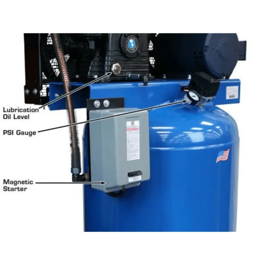 Atlas Air Force AF8 5HP 80 Gallon Two Stage 5HP Commercial Grade Air Compressor Atlas