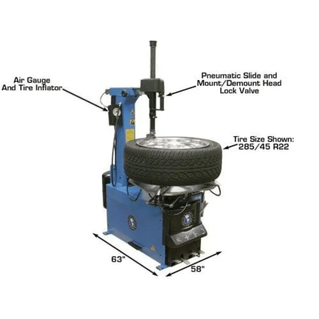 Atlas TC755 Tilt-Back Rim-Clamp Tire Changer with Beadblaster Atlas