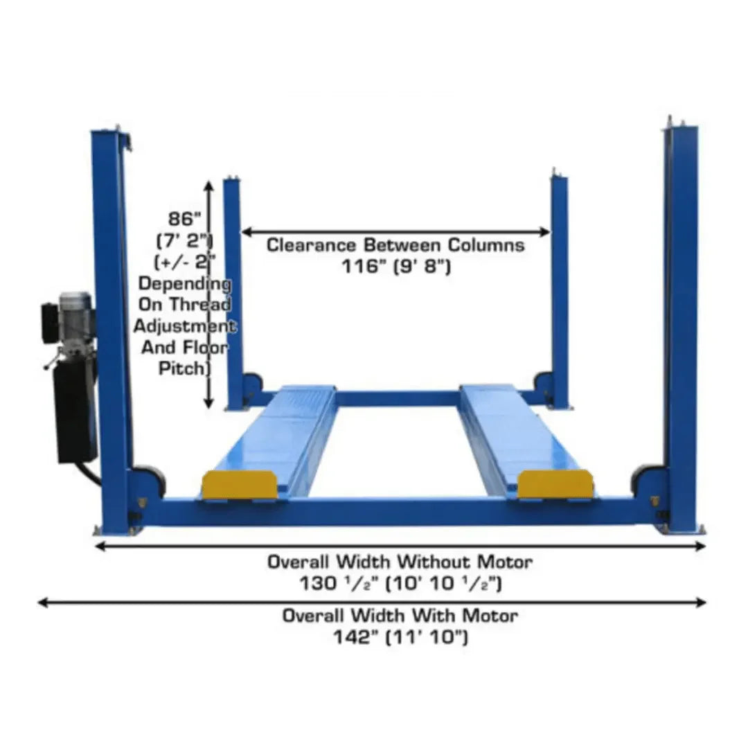 Atlas 414A Alignment Lift + RJ8 Rolling Jack Combo - Mechanic Super Store