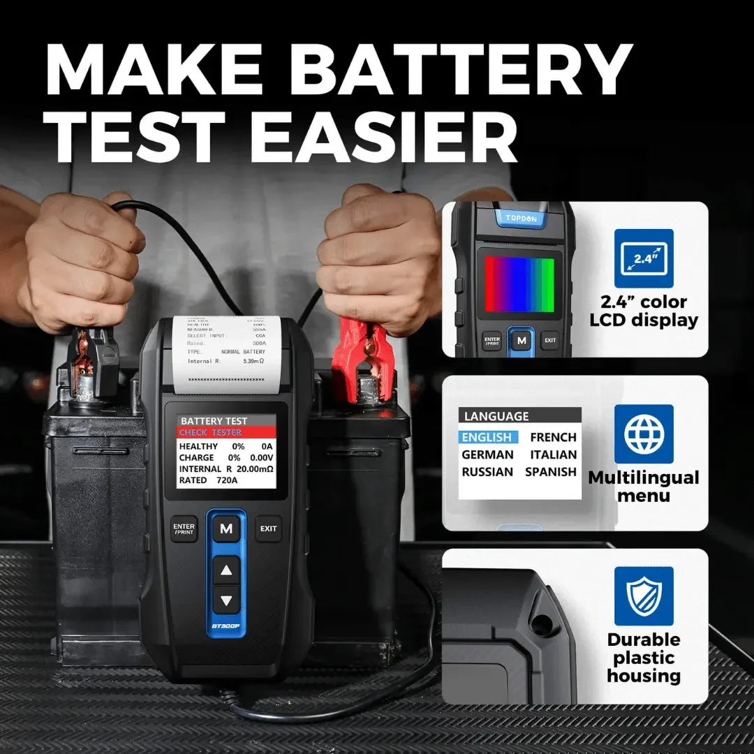 Topdon USA BT300P Battery Tester Topdon