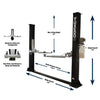 Valor - VP9KF-TUX 9,000 lb 2 Post Floor Plate - Symmetric Valor