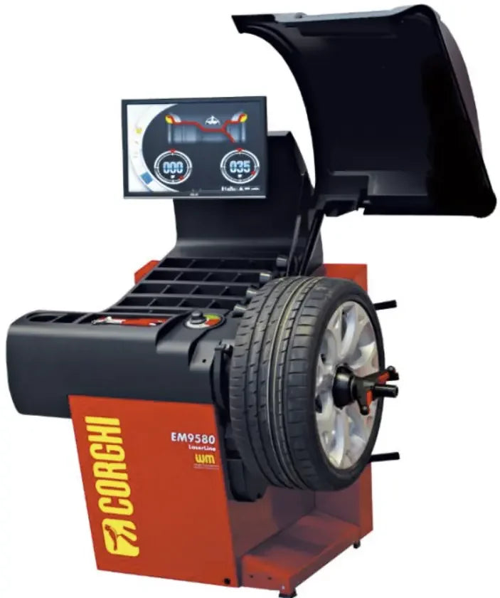 Corghi EM9580 Plus Wheel Balancer W/Touchscreen Diagnostic - Mechanic Super Store