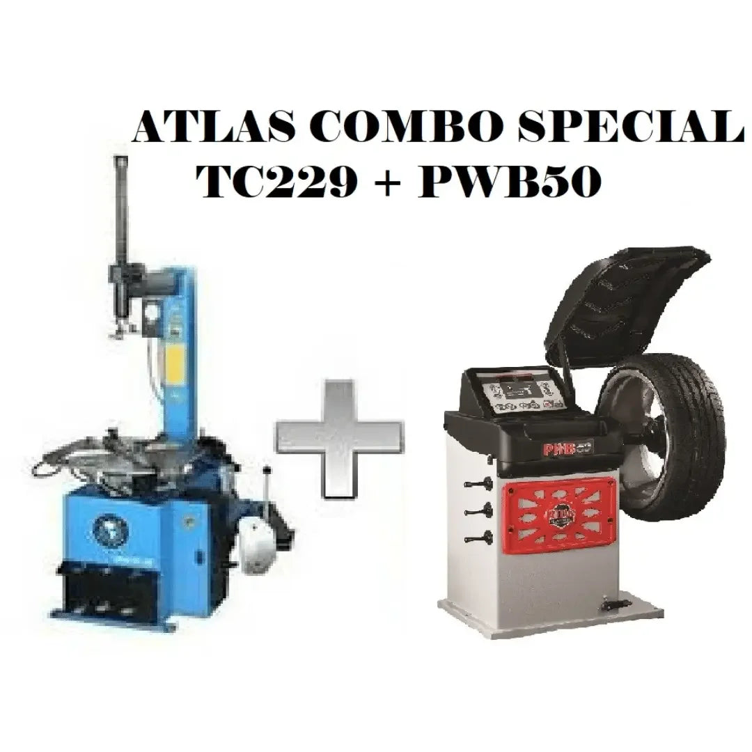 Atlas TC229 Tire Changer + PWB50 Wheel Balancer Combo Package Atlas