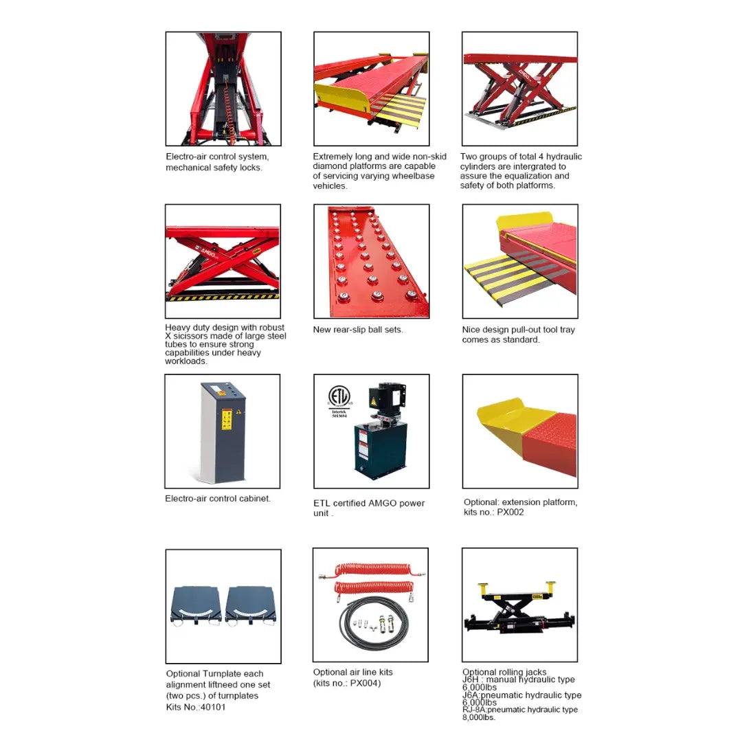 Amgo AX-12A 12,000 Lb Scissor Lift AMGO Hydraulics