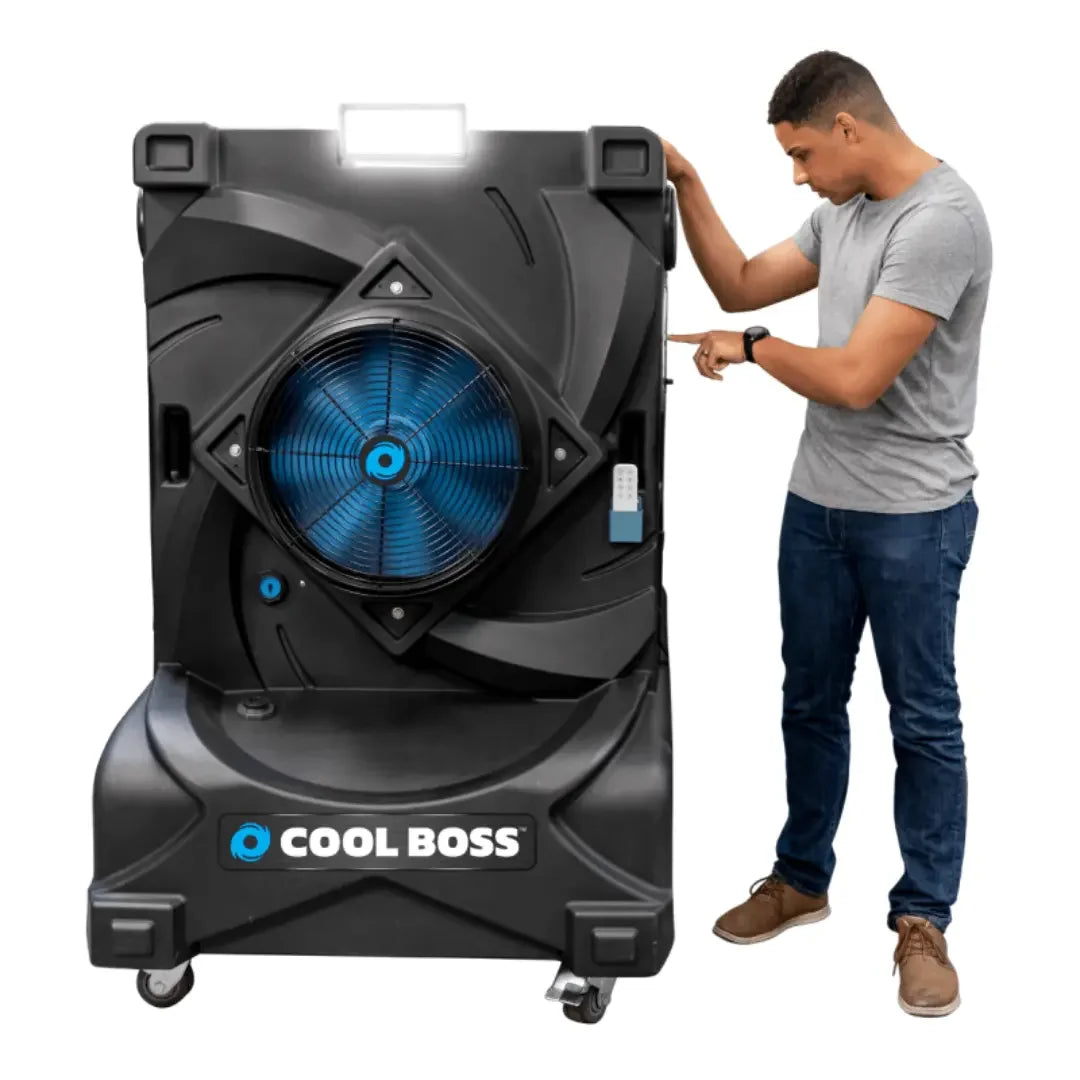 Cool Boss CB-16 Evaporative Air Cooler - Fixed Style - 16 Inch Fan - Mechanic Super Store