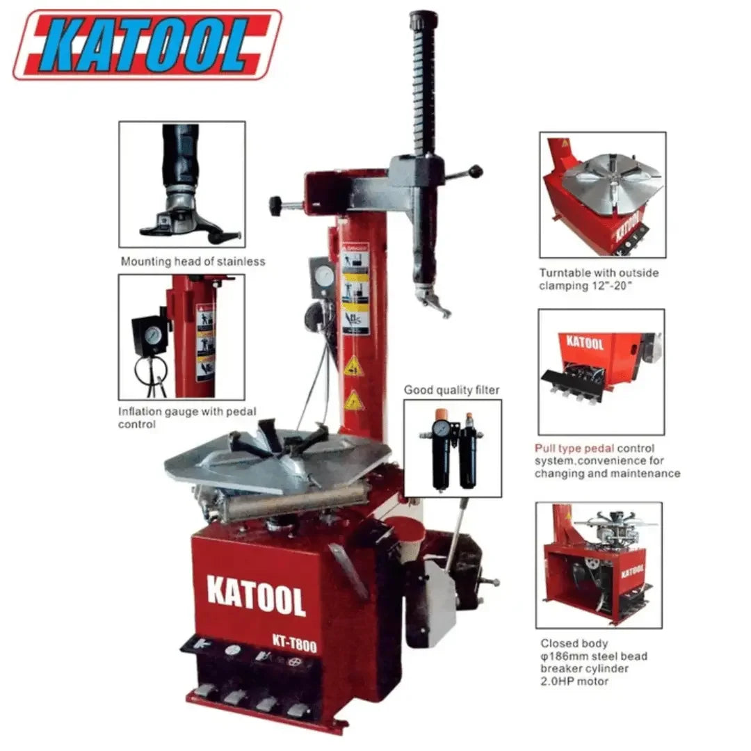 Katool KT-T800 Wheel Clamp Tire Changer Machine - Mechanic Super Store