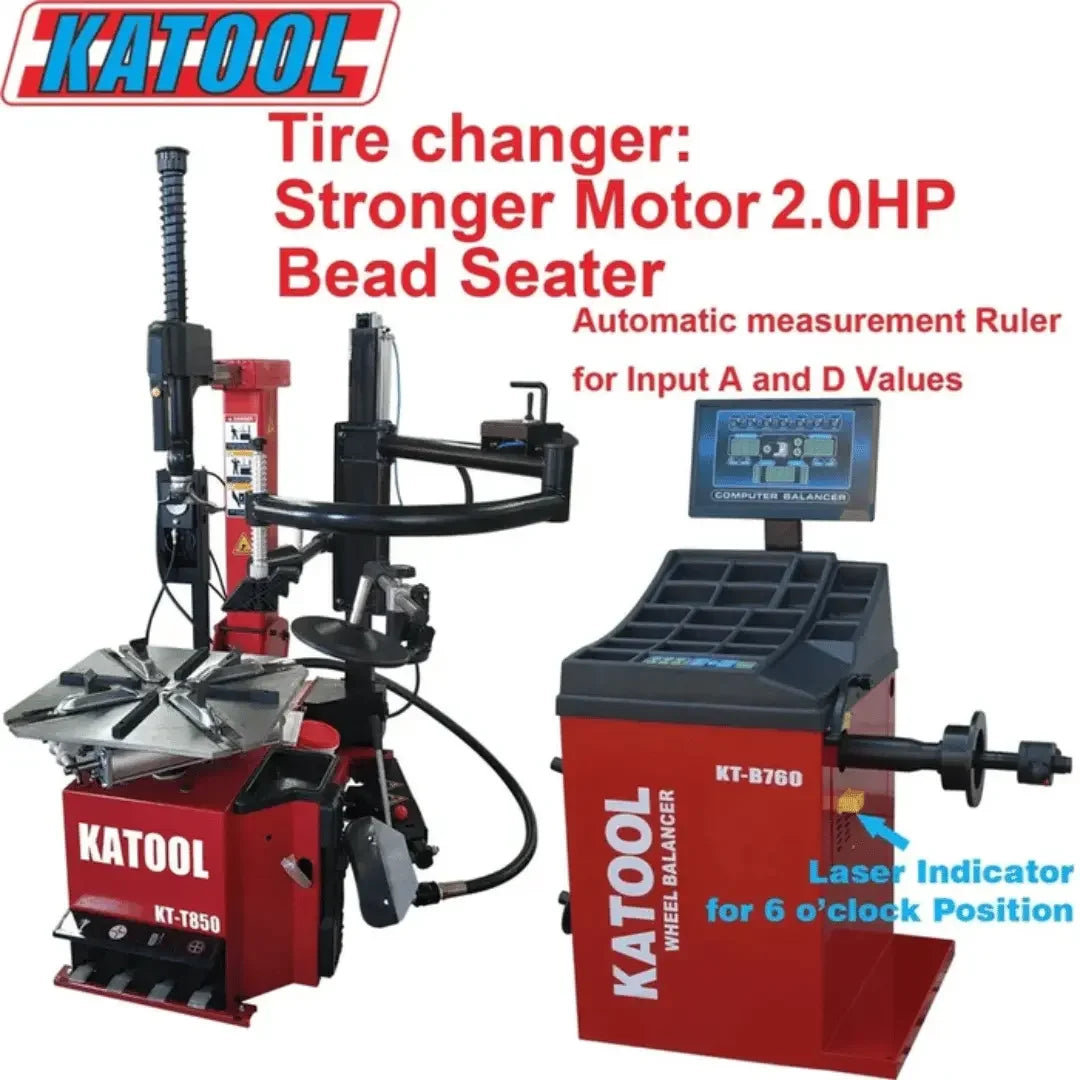 Katool Tire Changer KT-T850 & Wheel Balancer KT-B760 Combo - Mechanic Super Store