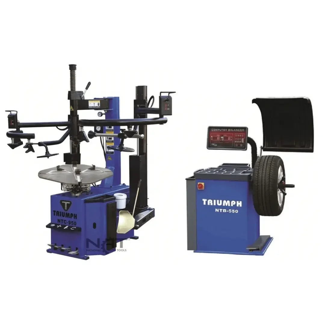 Triumph NTC-950-2 Tire Changer NTB-550 Wheel Balancer Combo - Mechanic Super Store