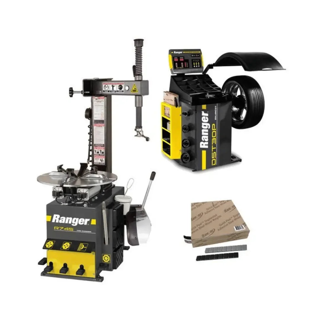 Ranger R745 Tire Changer - DST30P Wheel Balancer - Tape Wheel Weights Package Ranger