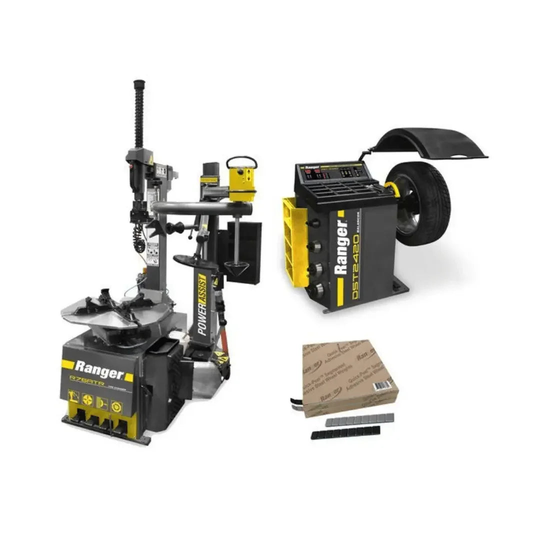 Ranger R76ATR-L Tire Changer - DST2420 Wheel Balancer - Tape Wheel Weights Package Ranger