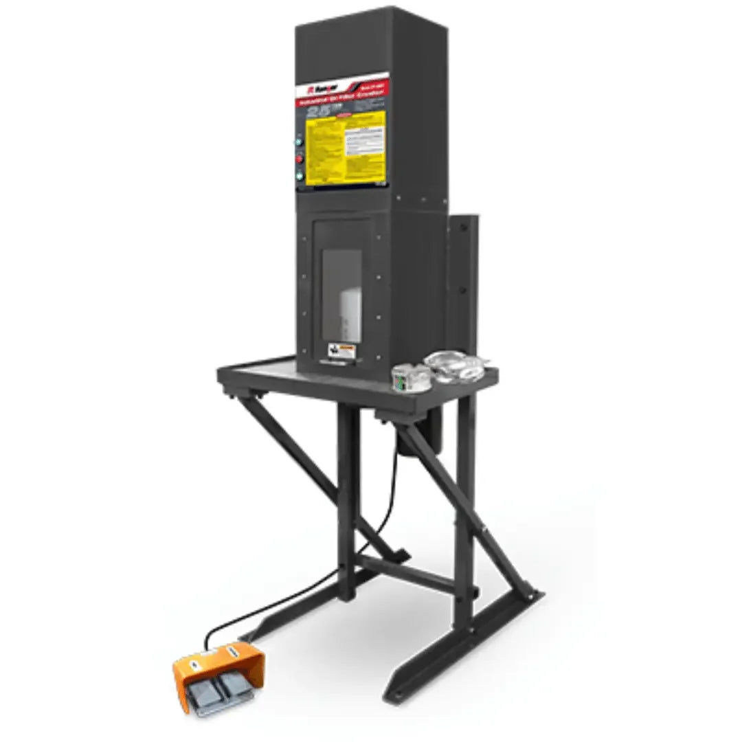 Ranger 25-Ton Capacity Heavy-Duty Electric/Hydraulic Oil Filter Crusher With Stand - Mechanic Super Store