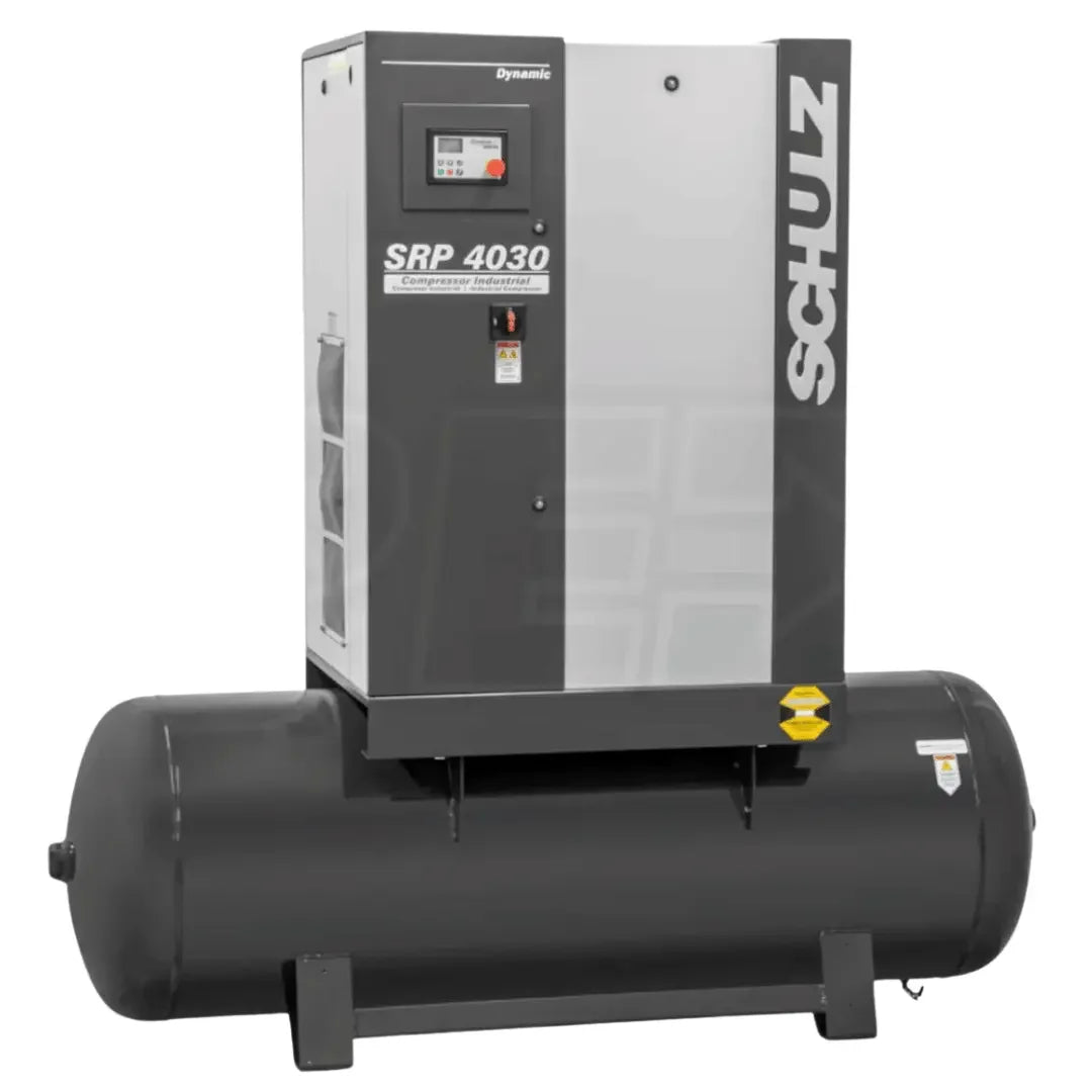 Schulz SRP 4030E (460V Three Phase) 25HP 120gal horizontal single-stage electric air compressor