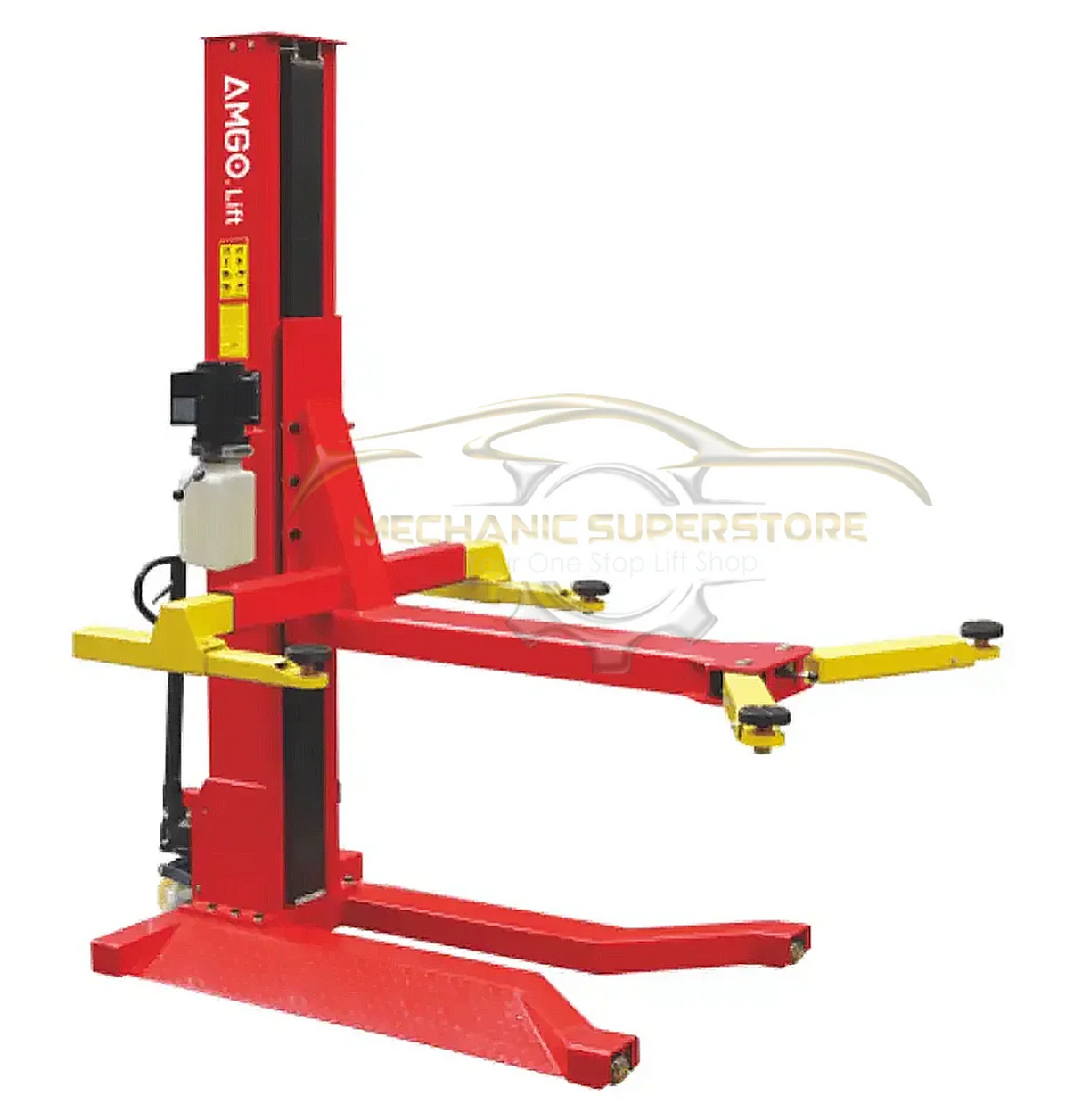Amgo SML-7 7,000 lb Single Post Lift - Mechanic Super Store