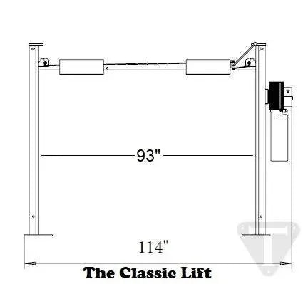 Triumph Classic 8,000 lb. Shorter Length 4 Post Car Lift Triumph
