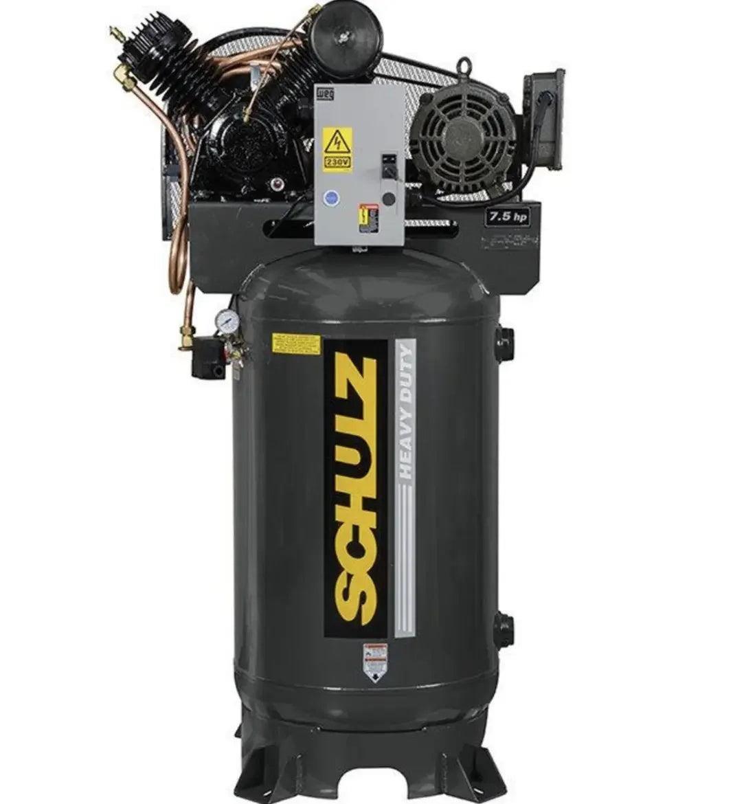 Schulz 7580VV30X-1 8HP 80gal vertical two-stage electric air compressor