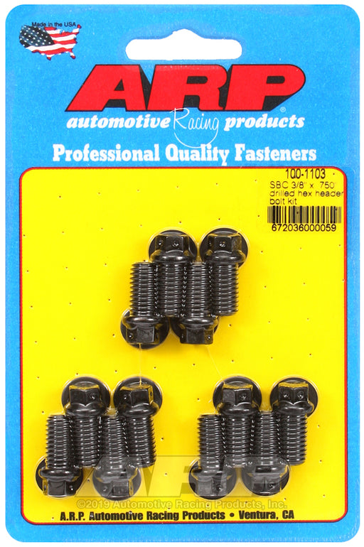 ARP SB Chevy 3/8 x .750" drilled hex header bolt kit