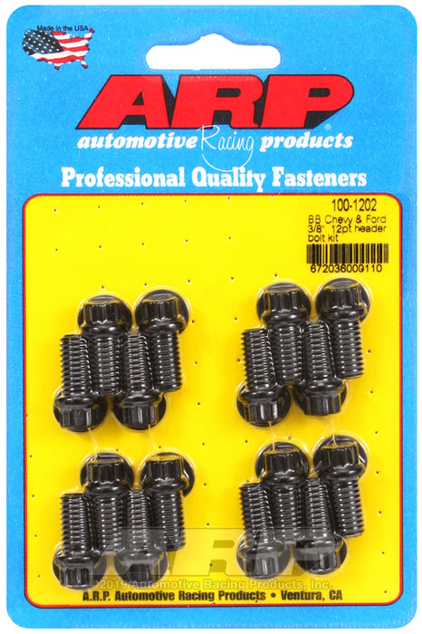 ARP BB Chevy & Ford 3/8" 12pt header bolt kit